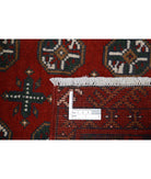 Revival 3'5'' X 4'10'' Hand-Knotted Wool Rug 3'5'' x 4'10'' (103 X 145) / Red / Grey