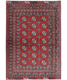 Revival 3'5'' X 4'10'' Hand-Knotted Wool Rug 3'5'' x 4'10'' (103 X 145) / Red / Grey