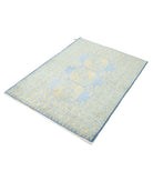 Revival 3'5'' X 4'8'' Hand-Knotted Wool Rug 3'5'' x 4'8'' (103 X 140) / Blue / Gold