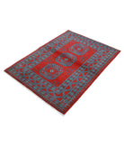 Revival 3'6'' X 4'9'' Hand-Knotted Wool Rug 3'6'' x 4'9'' (105 X 143) / Red / Green