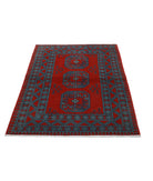 Revival 3'6'' X 4'9'' Hand-Knotted Wool Rug 3'6'' x 4'9'' (105 X 143) / Red / Green