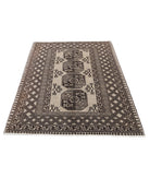 Revival 4'1'' X 5'9'' Hand-Knotted Wool Rug 4'1'' x 5'9'' (123 X 173) / Ivory / Brown