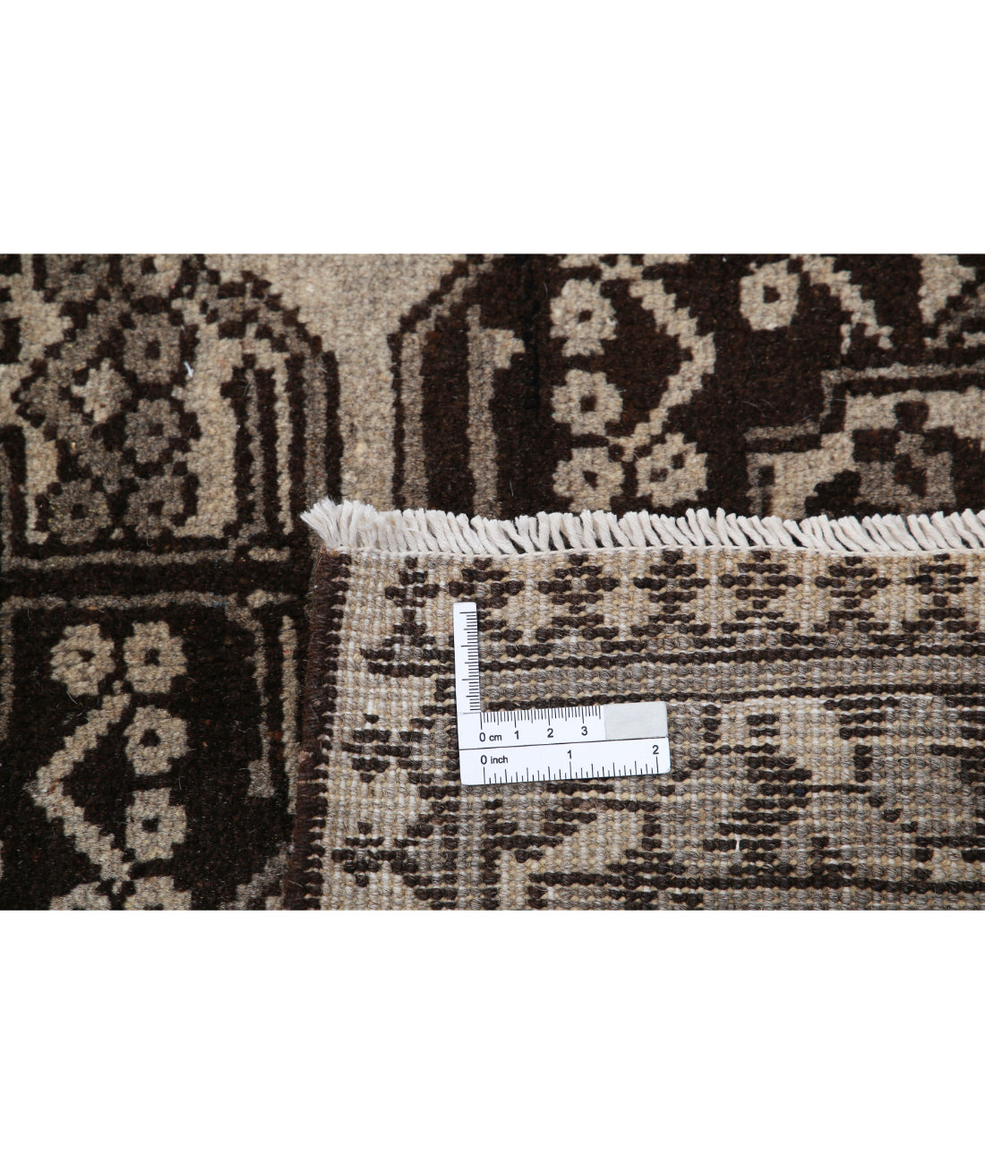 Revival 4'1'' X 5'9'' Hand-Knotted Wool Rug 4'1'' x 5'9'' (123 X 173) / Ivory / Brown