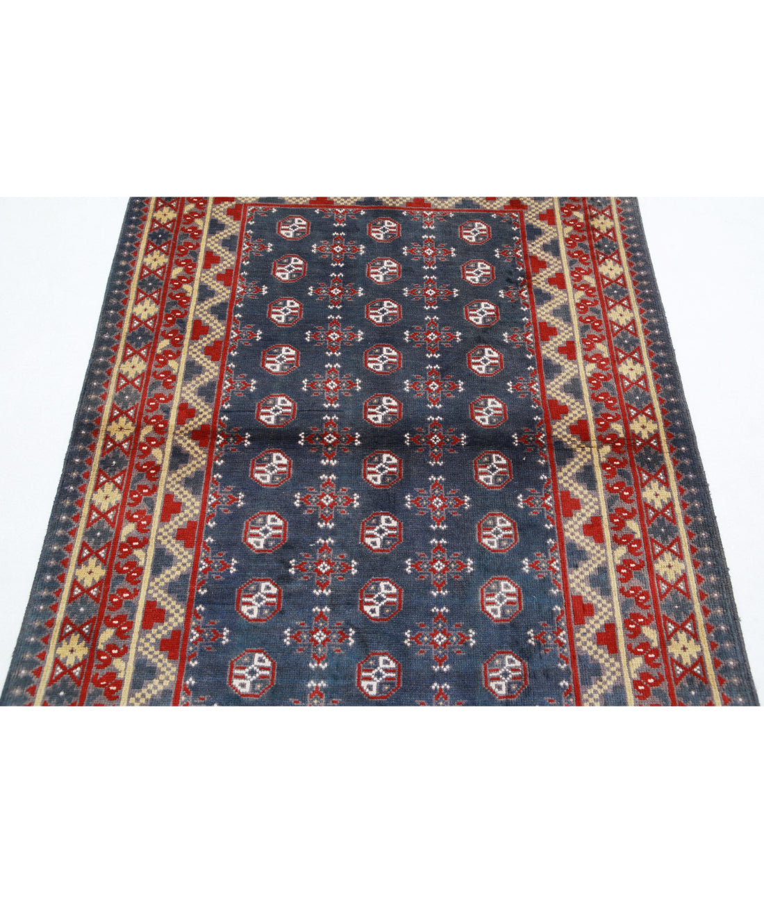 Revival 4'1'' X 5'10'' Hand-Knotted Wool Rug 4'1'' x 5'10'' (123 X 175) / Grey / Red