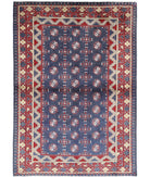 Revival 4'1'' X 5'10'' Hand-Knotted Wool Rug 4'1'' x 5'10'' (123 X 175) / Grey / Red