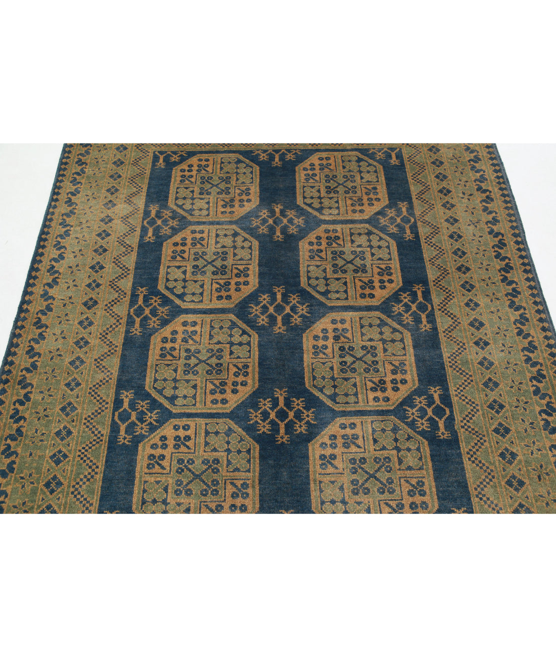 Revival 5'1'' X 6'2'' Hand-Knotted Wool Rug 5'1'' x 6'2'' (153 X 185) / Blue / Green