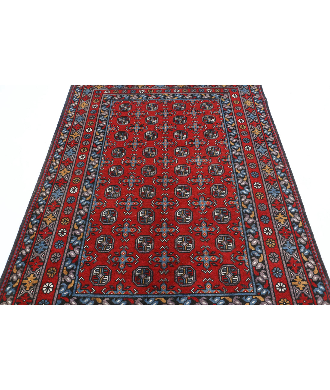 Revival 5'0'' X 6'7'' Hand-Knotted Wool Rug 5'0'' x 6'7'' (150 X 198) / Red / Grey