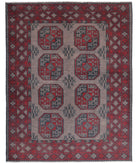 Revival 4'10'' X 6'1'' Hand-Knotted Wool Rug 4'10'' x 6'1'' (145 X 183) / Grey / Red