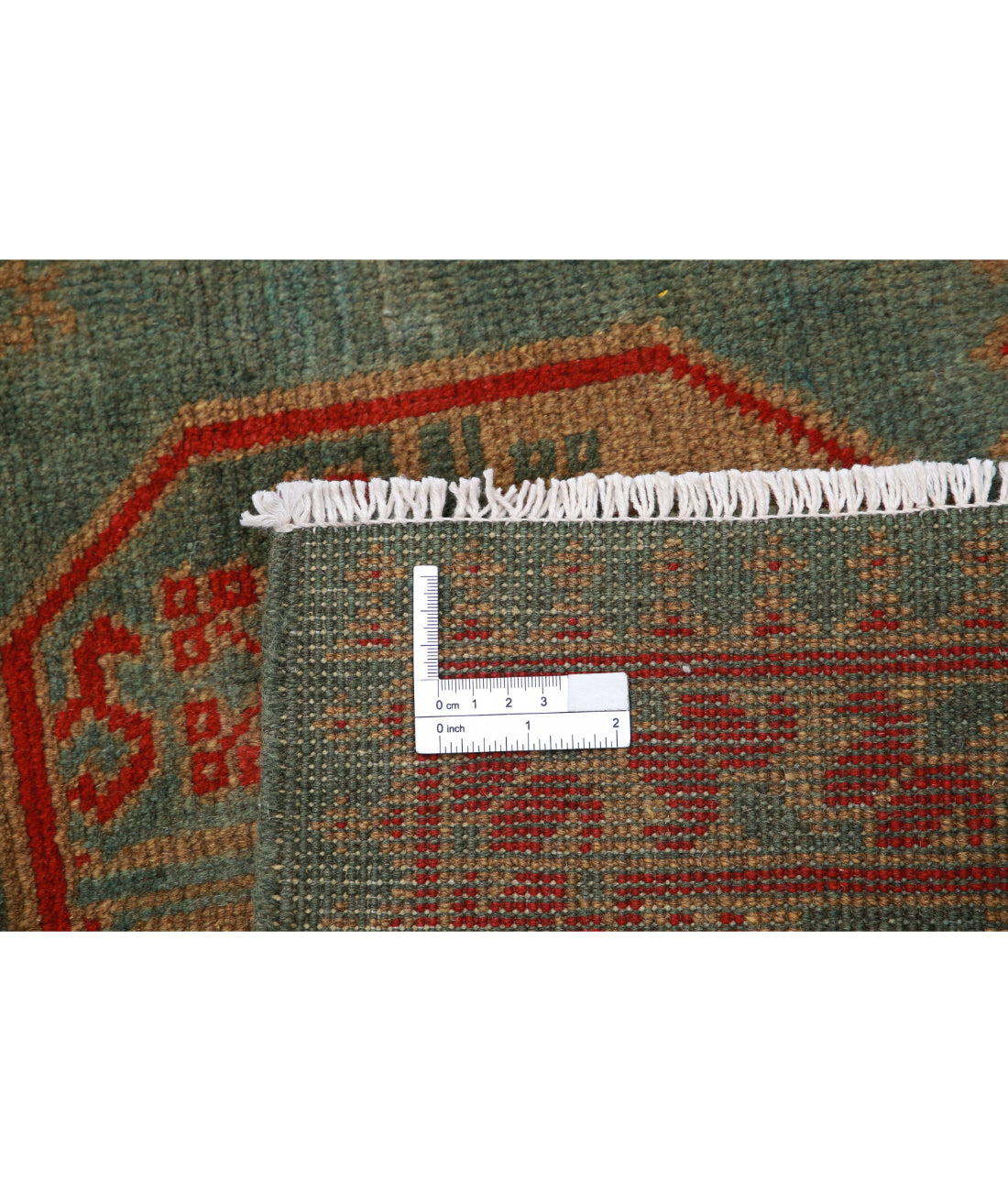 Revival 5'2'' X 6'4'' Hand-Knotted Wool Rug 5'2'' x 6'4'' (155 X 190) / Green / Red