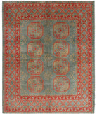 Revival 5'2'' X 6'4'' Hand-Knotted Wool Rug 5'2'' x 6'4'' (155 X 190) / Green / Red