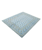 Revival 5'2'' X 6'2'' Hand-Knotted Wool Rug 5'2'' x 6'2'' (155 X 185) / Blue / Gold