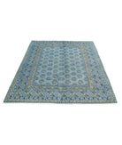 Revival 5'2'' X 6'2'' Hand-Knotted Wool Rug 5'2'' x 6'2'' (155 X 185) / Blue / Gold