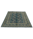 Revival 5'1'' X 6'2'' Hand-Knotted Wool Rug 5'1'' x 6'2'' (153 X 185) / Green / Ivory