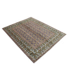 Revival 4'11'' X 6'2'' Hand-Knotted Wool Rug 4'11'' x 6'2'' (148 X 185) / Purple / Grey