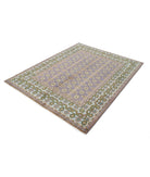 Revival 4'11'' X 6'2'' Hand-Knotted Wool Rug 4'11'' x 6'2'' (148 X 185) / Purple / Grey