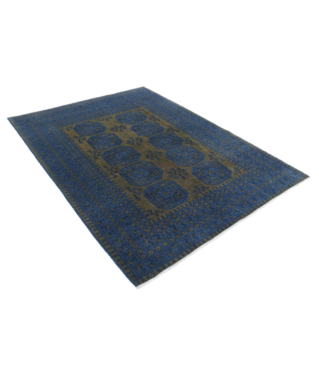 Revival 5'8'' X 7'7'' Hand-Knotted Wool Rug 5'8'' x 7'7'' (170 X 228) / Green / Blue