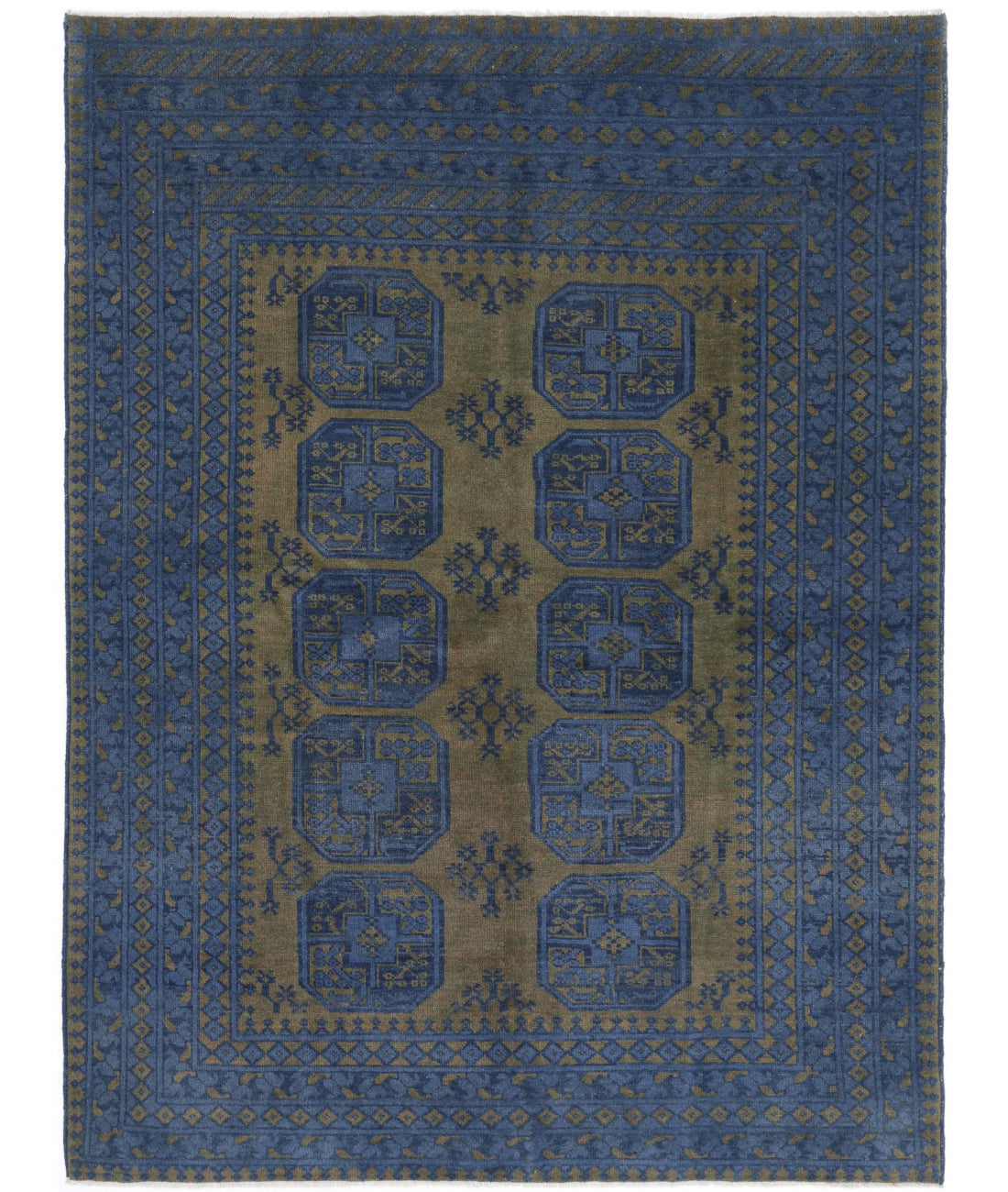 Revival 5'8'' X 7'7'' Hand-Knotted Wool Rug 5'8'' x 7'7'' (170 X 228) / Green / Blue