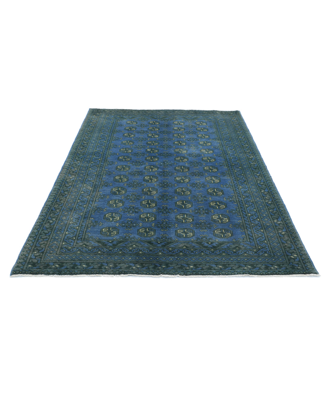 Revival 5'5'' X 7'9'' Hand-Knotted Wool Rug 5'5'' x 7'9'' (163 X 233) / Blue / Grey