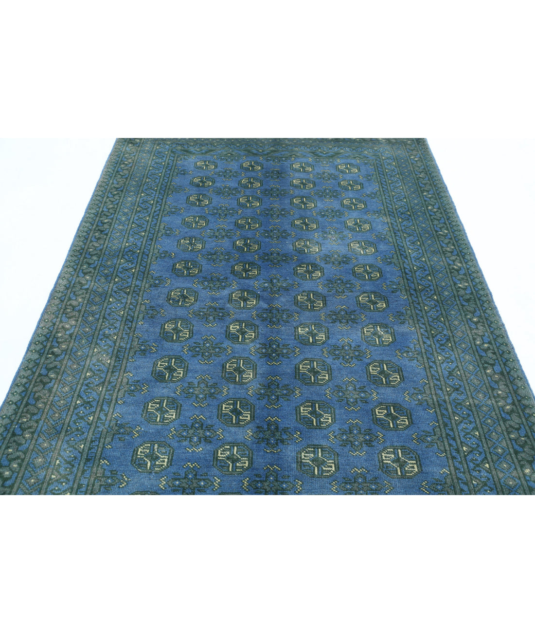 Revival 5'5'' X 7'9'' Hand-Knotted Wool Rug 5'5'' x 7'9'' (163 X 233) / Blue / Grey