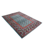 Revival 5'7'' X 7'7'' Hand-Knotted Wool Rug 5'7'' x 7'7'' (168 X 228) / Green / Red