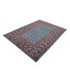 Revival 5'7'' X 7'7'' Hand-Knotted Wool Rug 5'7'' x 7'7'' (168 X 228) / Green / Red