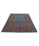 Revival 5'7'' X 7'7'' Hand-Knotted Wool Rug 5'7'' x 7'7'' (168 X 228) / Green / Red