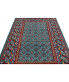 Revival 5'7'' X 7'7'' Hand-Knotted Wool Rug 5'7'' x 7'7'' (168 X 228) / Green / Red