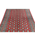 Revival 5'5'' X 7'8'' Hand-Knotted Wool Rug 5'5'' x 7'8'' (163 X 230) / Red / Green