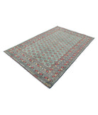 Revival 5'3'' X 8'1'' Hand-Knotted Wool Rug 5'3'' x 8'1'' (158 X 243) / Green / Red