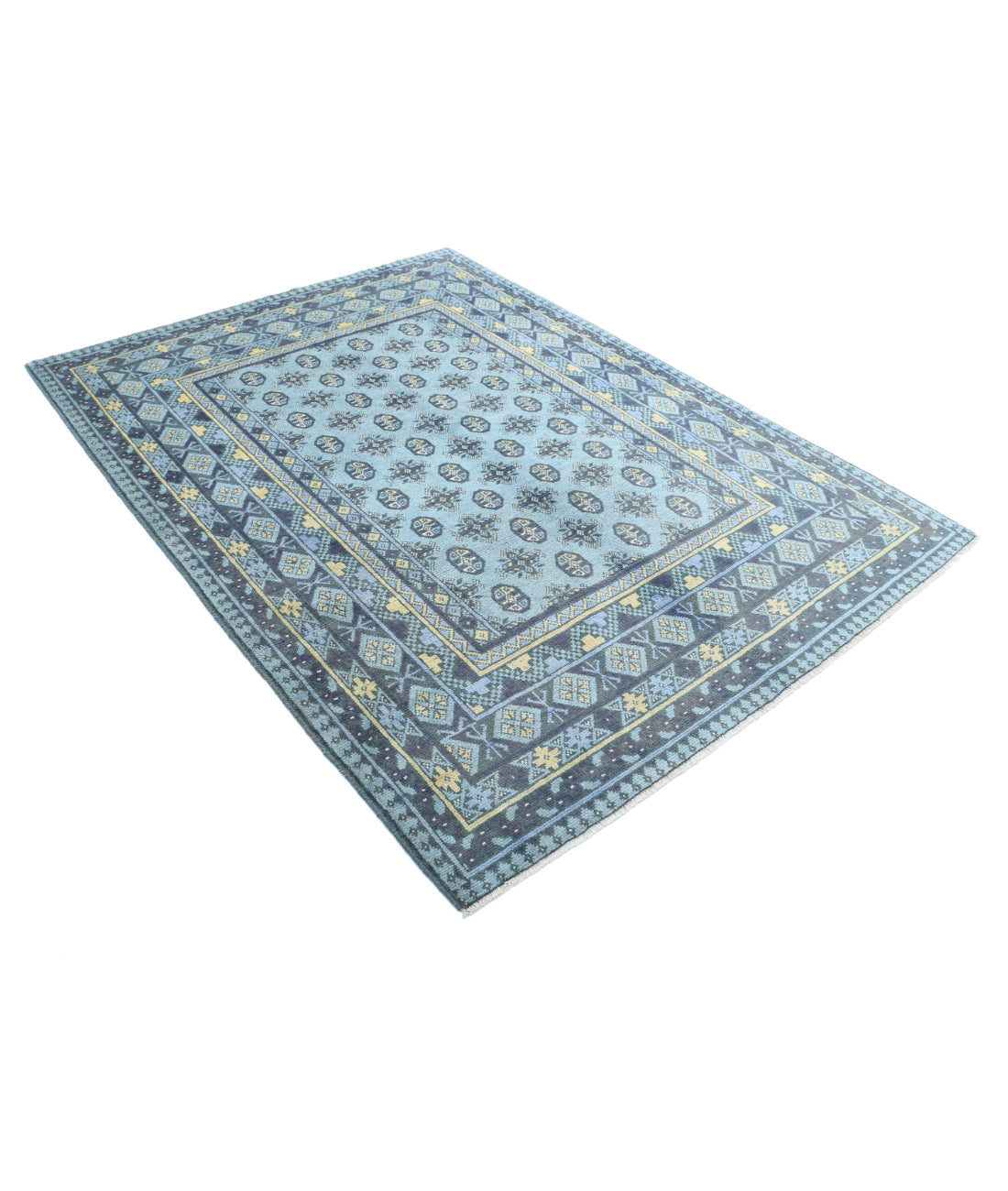 Revival 5'8'' X 7'7'' Hand-Knotted Wool Rug 5'8'' x 7'7'' (170 X 228) / Blue / Green