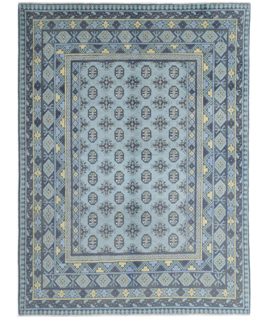 Revival 5'8'' X 7'7'' Hand-Knotted Wool Rug 5'8'' x 7'7'' (170 X 228) / Blue / Green