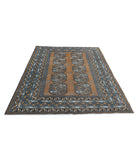 Revival 5'7'' X 7'6'' Hand-Knotted Wool Rug 5'7'' x 7'6'' (168 X 225) / Brown / Blue