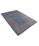 Revival 5'7'' X 8'1'' Hand-Knotted Wool Rug 5'7'' x 8'1'' (168 X 243) / Blue / Grey