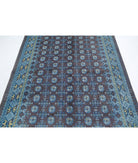 Revival 5'6'' X 7'9'' Hand-Knotted Wool Rug 5'6'' x 7'9'' (165 X 233) / Purple / Blue