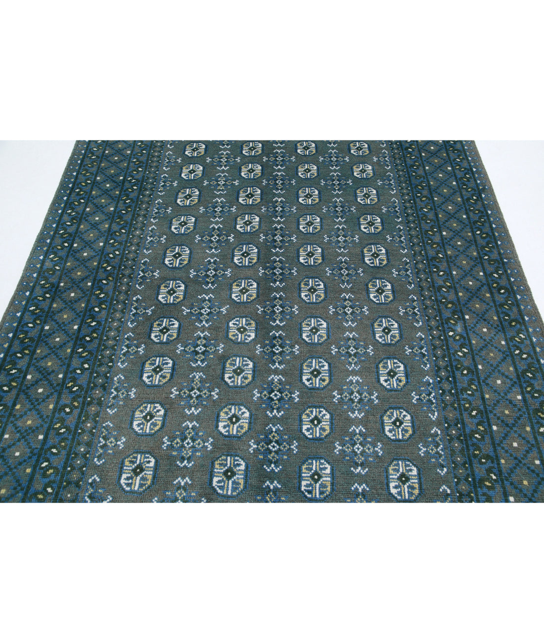 Revival 5'7'' X 7'6'' Hand-Knotted Wool Rug 5'7'' x 7'6'' (168 X 225) / Grey / Green