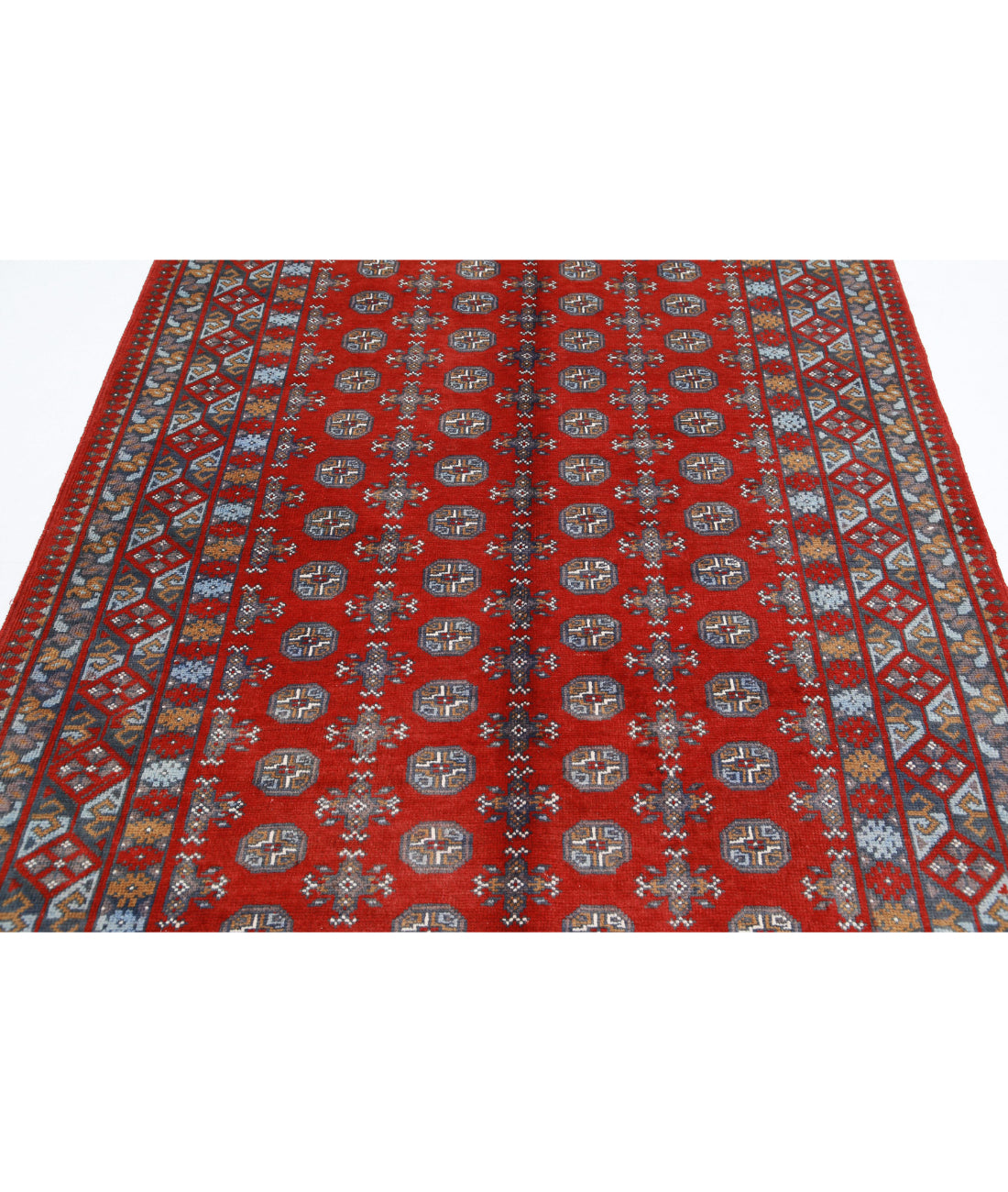 Revival 5'3'' X 7'9'' Hand-Knotted Wool Rug 5'3'' x 7'9'' (158 X 233) / Red / Grey