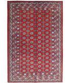 Revival 5'3'' X 7'9'' Hand-Knotted Wool Rug 5'3'' x 7'9'' (158 X 233) / Red / Grey