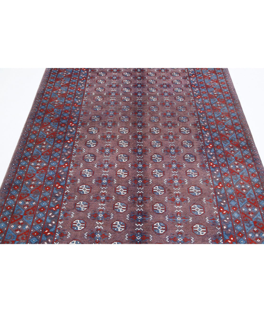 Revival 5'3'' X 7'11'' Hand-Knotted Wool Rug 5'3'' x 7'11'' (158 X 238) / Purple / Blue