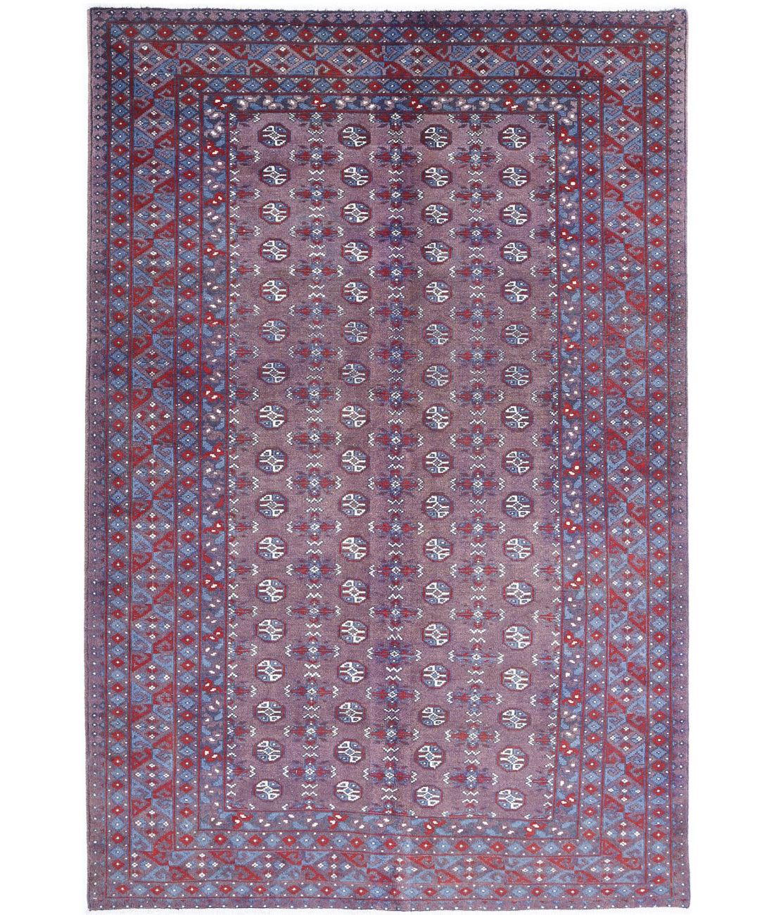 Revival 5'3'' X 7'11'' Hand-Knotted Wool Rug 5'3'' x 7'11'' (158 X 238) / Purple / Blue