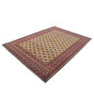 Revival 6'8'' X 9'4'' Hand-Knotted Wool Rug 6'8'' x 9'4'' (200 X 280) / Gold / Red