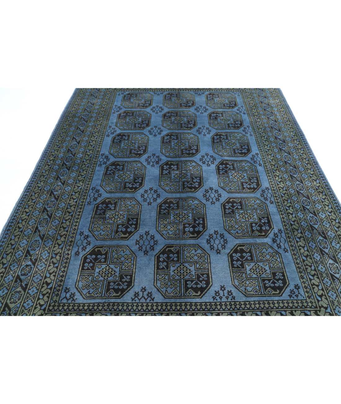 Revival 6'8'' X 9'4'' Hand-Knotted Wool Rug 6'8'' x 9'4'' (200 X 280) / Blue / Green