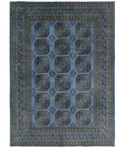 Revival 6'8'' X 9'4'' Hand-Knotted Wool Rug 6'8'' x 9'4'' (200 X 280) / Blue / Green