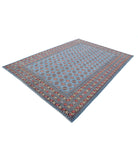 Revival 6'8'' X 9'7'' Hand-Knotted Wool Rug 6'8'' x 9'7'' (200 X 288) / Blue / Red