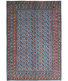 Revival 6'8'' X 9'7'' Hand-Knotted Wool Rug 6'8'' x 9'7'' (200 X 288) / Blue / Red