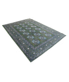 Revival 6'7'' X 9'5'' Hand-Knotted Wool Rug 6'7'' x 9'5'' (198 X 283) / Green / Blue