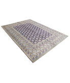 Revival 6'6'' X 9'5'' Hand-Knotted Wool Rug 6'6'' x 9'5'' (195 X 283) / Purple / Taupe