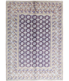 Revival 6'6'' X 9'5'' Hand-Knotted Wool Rug 6'6'' x 9'5'' (195 X 283) / Purple / Taupe