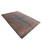 Revival 6'8'' X 9'10'' Hand-Knotted Wool Rug 6'8'' x 9'10'' (200 X 295) / Blue / Gold