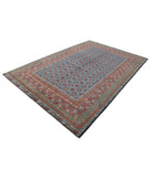 Revival 6'8'' X 9'10'' Hand-Knotted Wool Rug 6'8'' x 9'10'' (200 X 295) / Blue / Gold