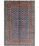 Revival 6'8'' X 9'10'' Hand-Knotted Wool Rug 6'8'' x 9'10'' (200 X 295) / Blue / Gold